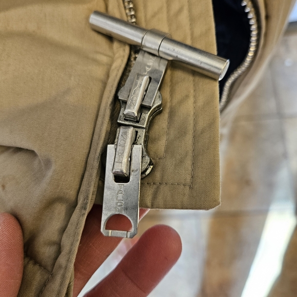 Vintage Saks Fifth Avenue Mighty Mac Out O' Gloucester Beige Zip-Up Coat Sz - Picture 5 of 11